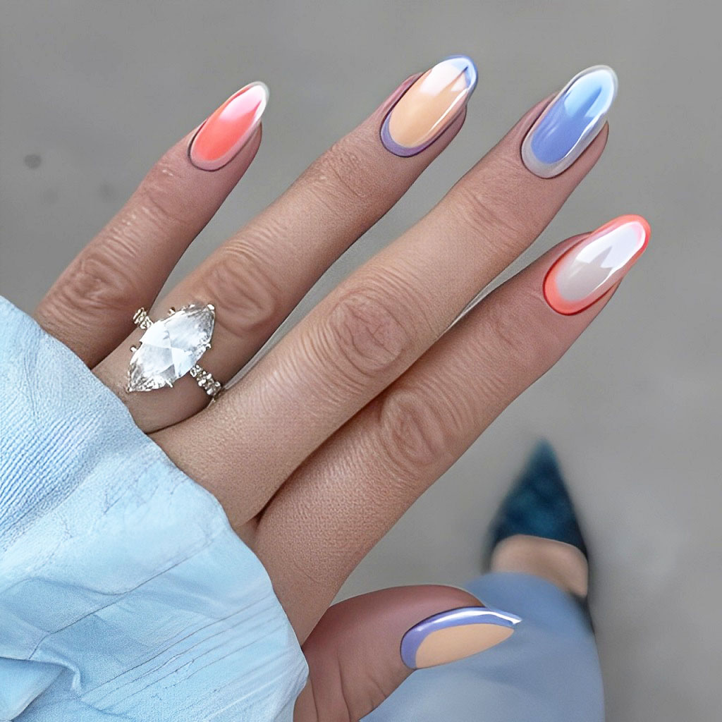 Aura Chrome Nails