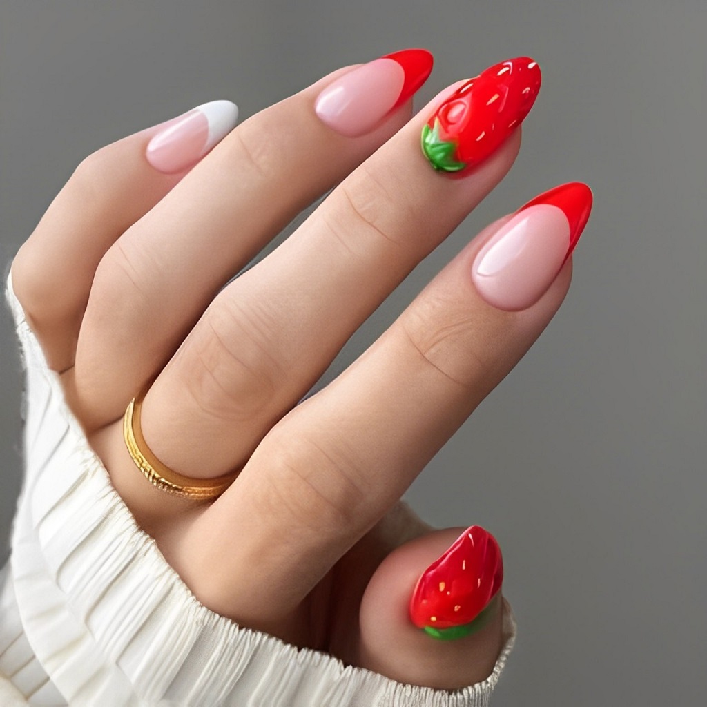 Strawberry Fruit Nails