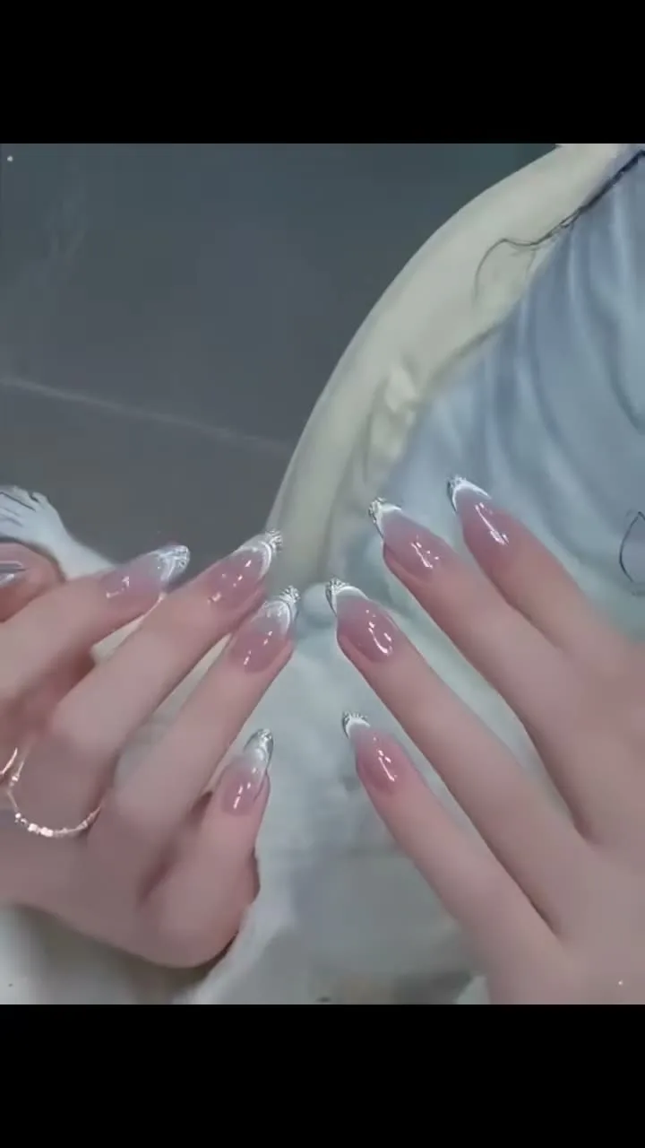 Glazed Donut cat-eye nail design