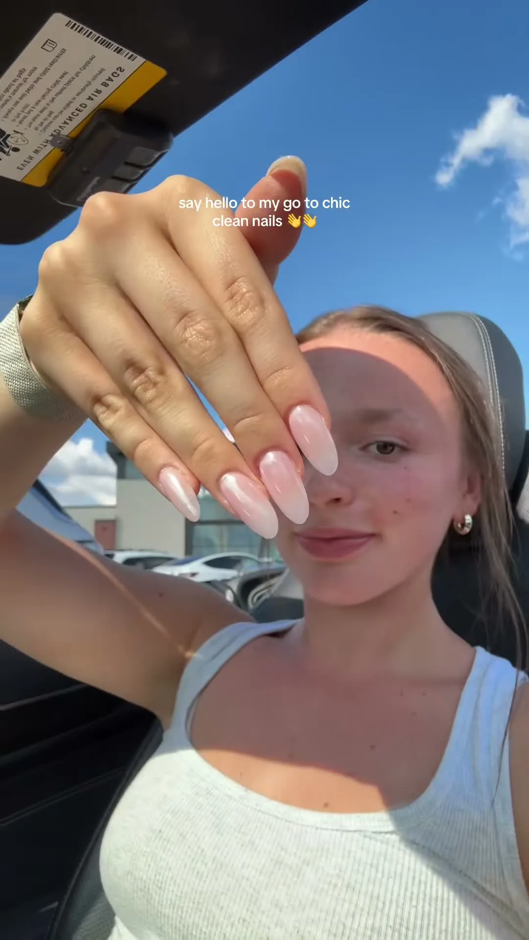 Chic Nude Chrome chrome nail design