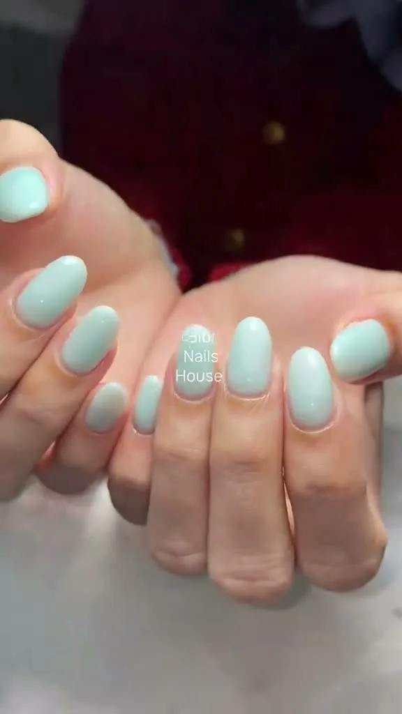 Mint Jelly jelly nail design