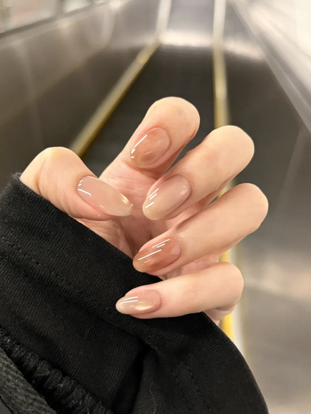 Oat Milk milky nail design