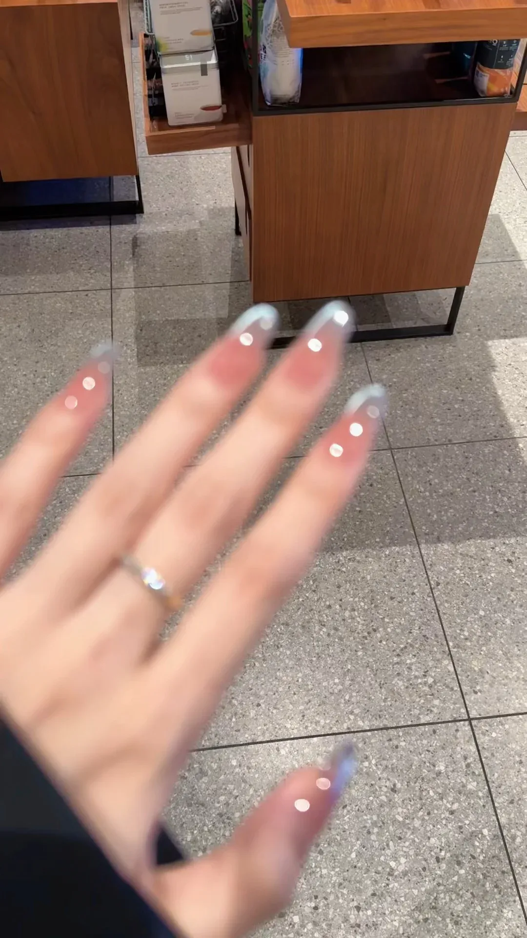 Silver Milk French milky nail design